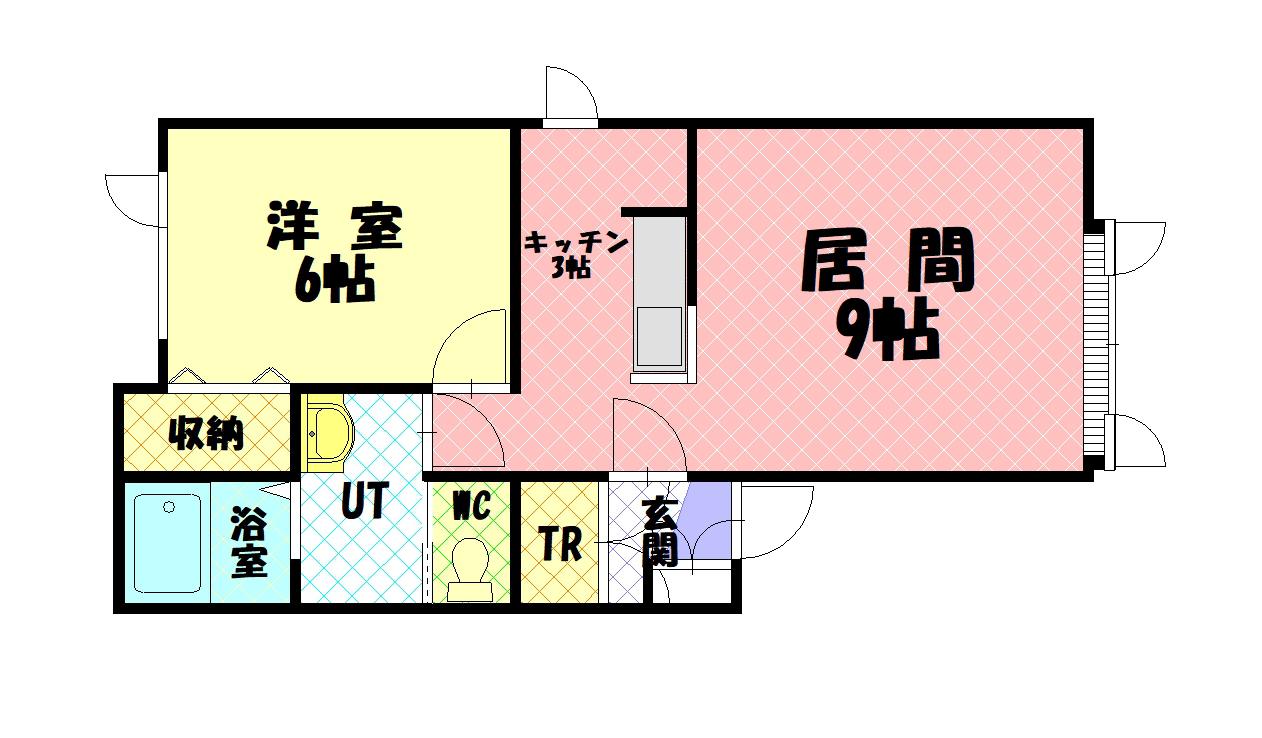 アルファ21Ⅱ(1LDK/2階)の間取り写真