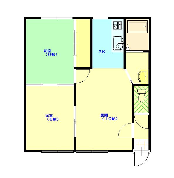 キャンパスロード321(2LDK/2階)の間取り写真