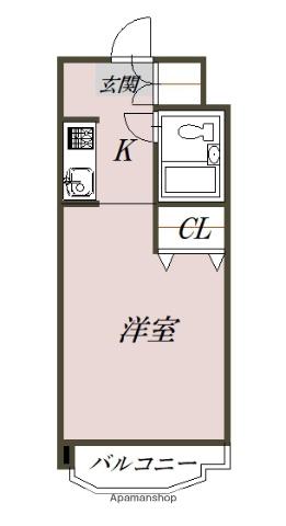 メゾン・ド・ノール(1K/6階)の間取り写真