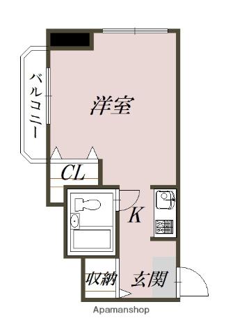 メゾン・ド・ノール(1K/9階)の間取り写真