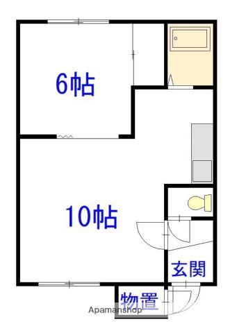 マリンハウスノア(1LDK/2階)の間取り写真