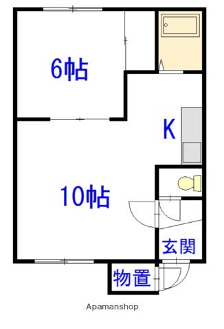 マリンハウスノア(1LDK/1階)の間取り写真