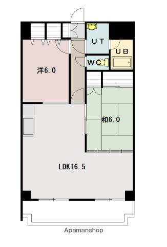 スケア509酒井ビル(2LDK/8階)の間取り写真