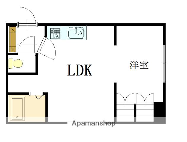 藤グリーンビル(1LDK/5階)の間取り写真