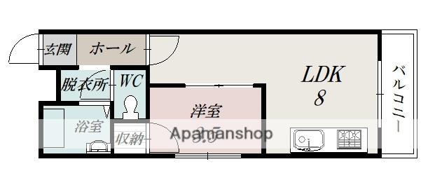 ウインザー8・8(1LDK/7階)の間取り写真