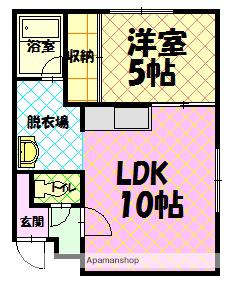 セラーノⅢ(1LDK/1階)の間取り写真
