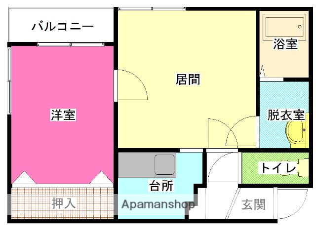 石北本線 南永山駅 徒歩18分 3階建 築29年(1LDK/3階)の間取り写真