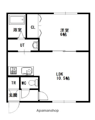 ダイヤハイツ神楽6・9(1LDK/2階)の間取り写真