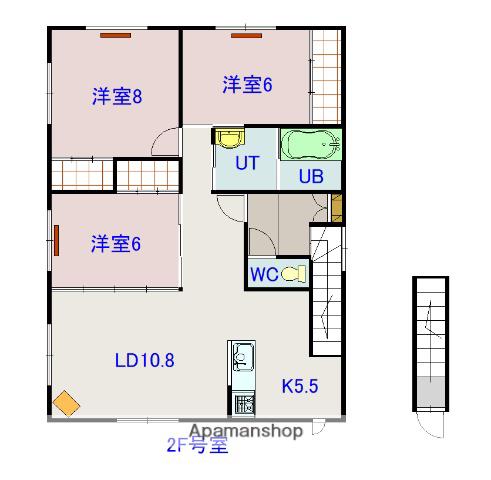 大空ハイツ(3LDK/2階)の間取り写真