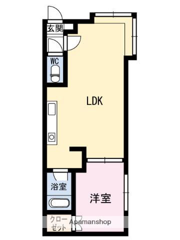 エスパニア9(1LDK/1階)の間取り写真