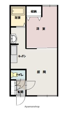スプリングエンジェルⅡ(1LDK/2階)の間取り写真
