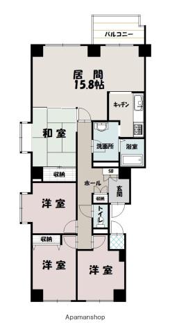 カサ・パラシオン(4LDK/8階)の間取り写真
