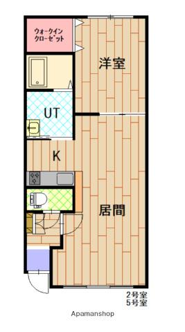 パレット(1LDK/1階)の間取り写真