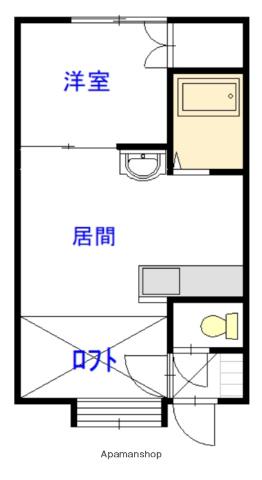 ロイヤルタウンE(1LDK/2階)の間取り写真