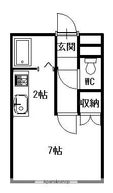 WACORE宮下通(1K/4階)の間取り写真