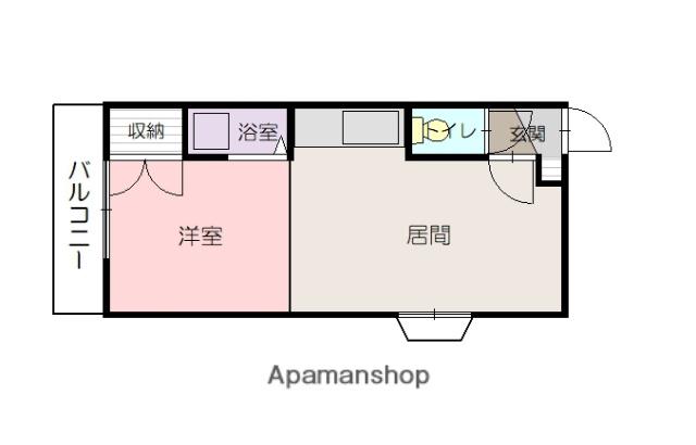 ビジョン616(1LDK/5階)の間取り写真