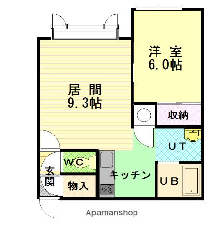 シエルエトワール(1LDK/2階)の間取り写真