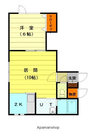 ビラーゴ(1LDK/1階)の間取り写真