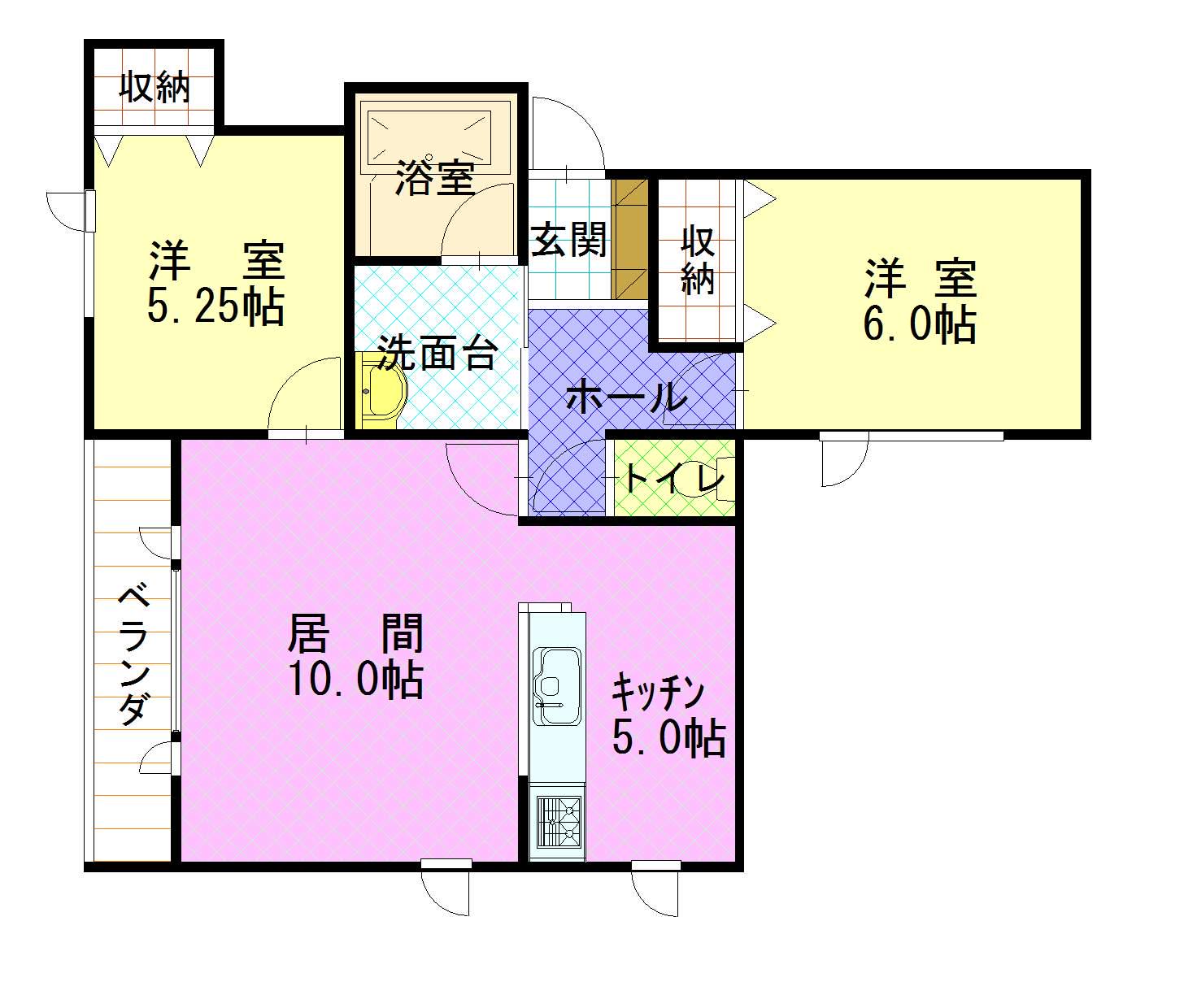 ARCANO(2LDK/2階)の間取り写真