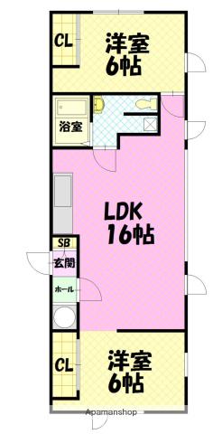 ガーデンハウス(2LDK/1階)の間取り写真