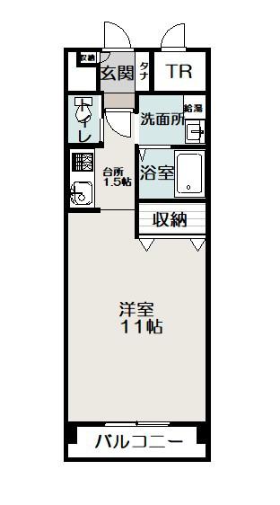 サテラ永山(1K/1階)の間取り写真