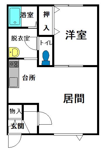 PLANT(1LDK/2階)の間取り写真