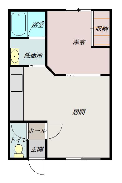 ステラパーク(1LDK/2階)の間取り写真
