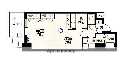 ノルテ6条通弐番館(2K/6階)の間取り写真
