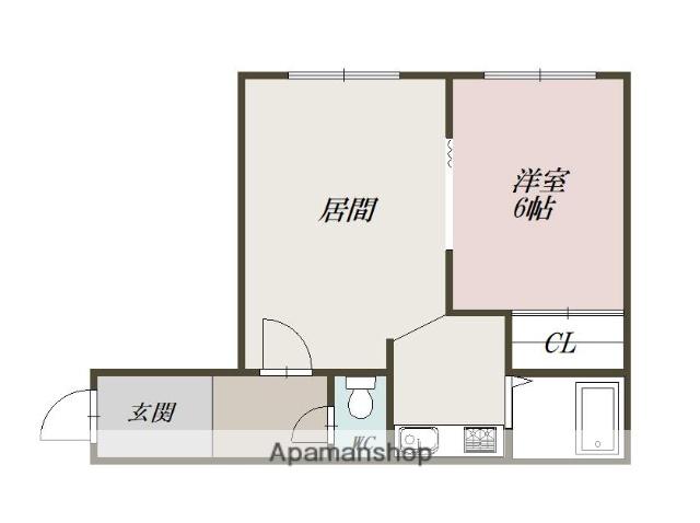 スイートライフ(1LDK/2階)の間取り写真