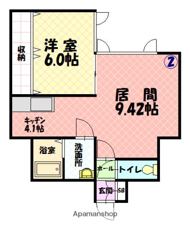 GRAND SWORD(1LDK/1階)の間取り写真