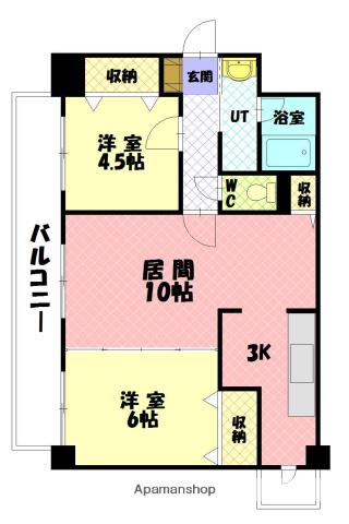センチュリー旭川(2LDK/2階)の間取り写真