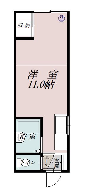 シルク近文(ワンルーム/2階)の間取り写真