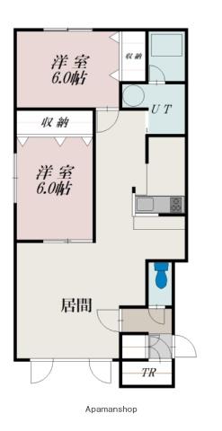 ふれんど(2LDK/2階)の間取り写真