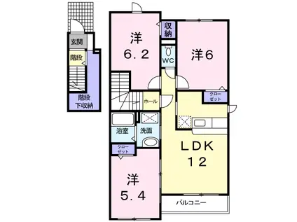 ベルフィオーレ(3LDK/2階)の間取り写真