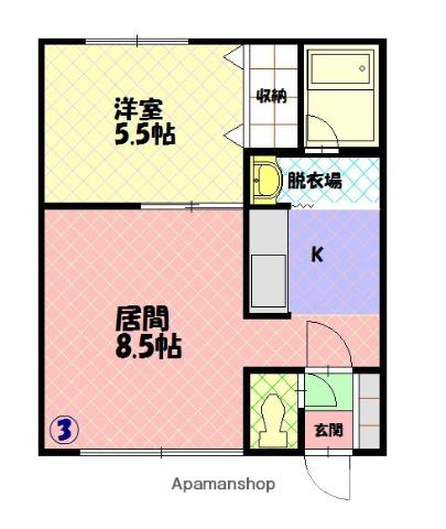 サンシャイン97(1LDK/2階)の間取り写真