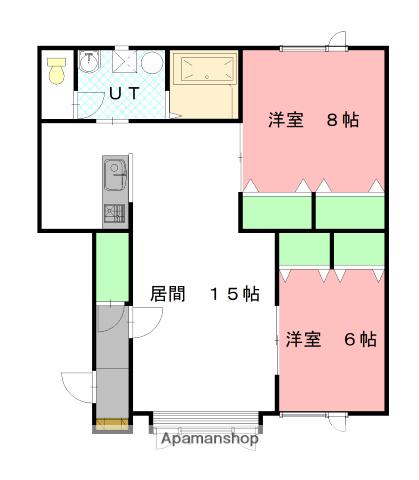 コスモス(2LDK/2階)の間取り写真