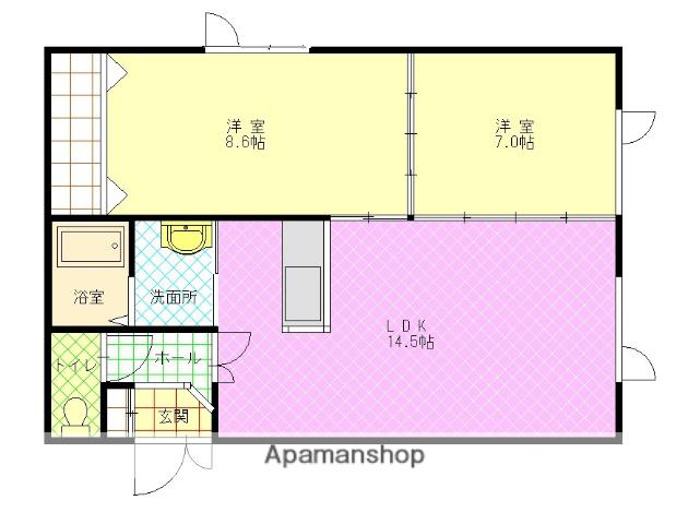 さくらMSⅡ(2LDK/2階)の間取り写真