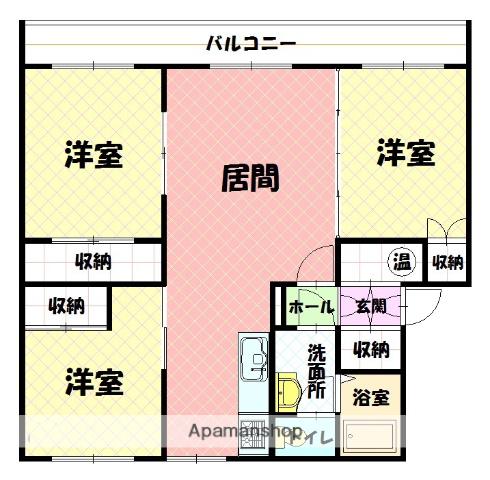 パティオス820(3LDK/1階)の間取り写真