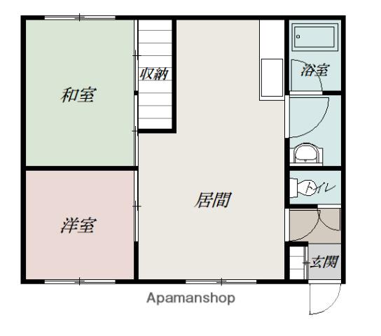 函館本線 旭川駅 徒歩30分 2階建 築44年(2LDK/2階)の間取り写真