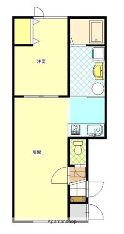 ラメゾン豊岡B(1LDK/1階)の間取り写真