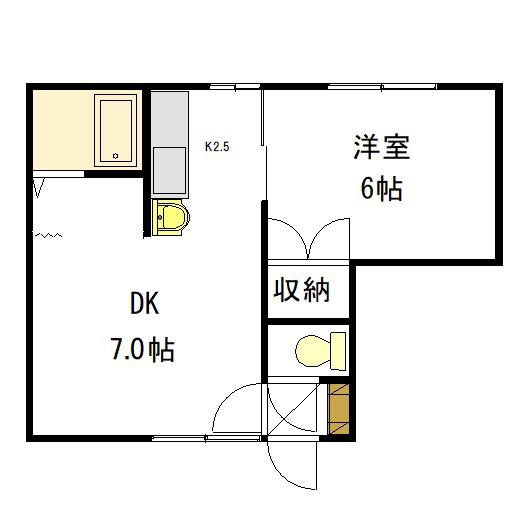 フローレンス132(1LDK/1階)の間取り写真