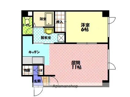 函館本線 旭川駅 徒歩25分 3階建 築23年(1LDK/3階)の間取り写真