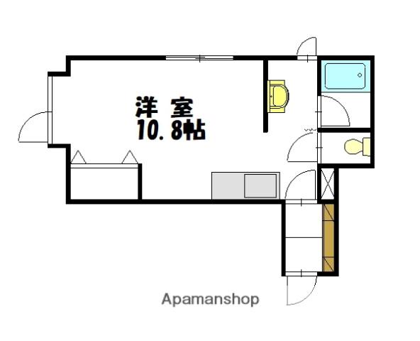 アムール医大前(ワンルーム/2階)の間取り写真