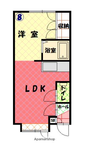 エスポアール(1LDK/2階)の間取り写真