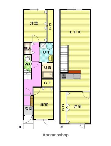 ATEENA3・23Ⅰ(3LDK/1階)の間取り写真