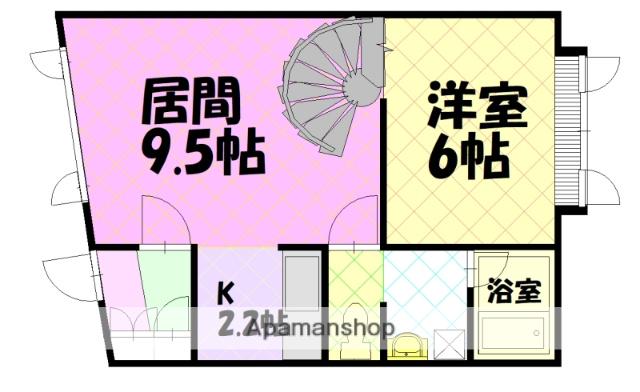 PRESIDENT C(1LDK/2階)の間取り写真