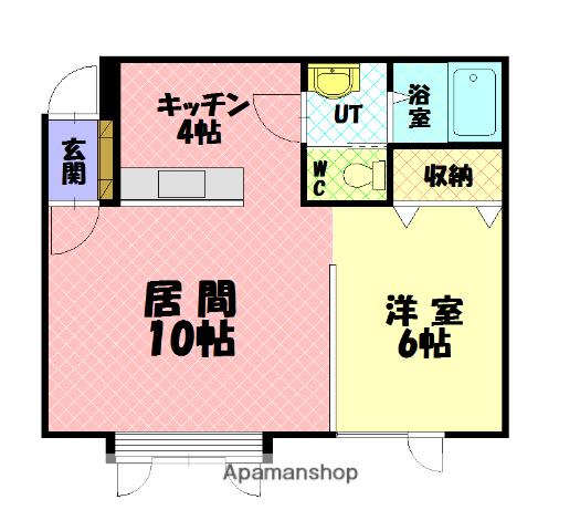 PURENESS(1LDK/2階)の間取り写真