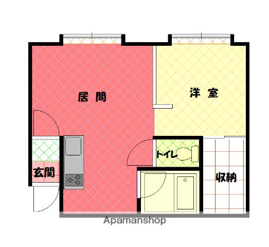 PUREGOLD(1LDK/2階)の間取り写真