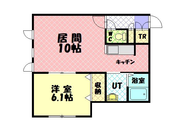 グランピア3.3KAGURA(1LDK/2階)の間取り写真