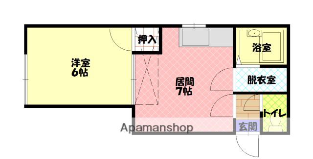 リーフ東光(1DK/1階)の間取り写真
